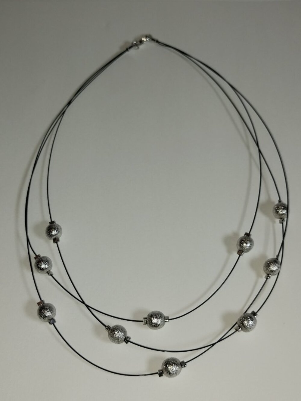 3-Strand Silver Tone Necklace